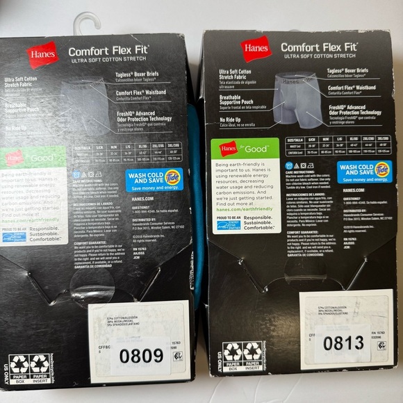 Hanes Men's Comfort Flex Fit Ultra Soft Cotton Stretch Boxer Briefs, 3 Pack, x 2 - Picture 7 of 8